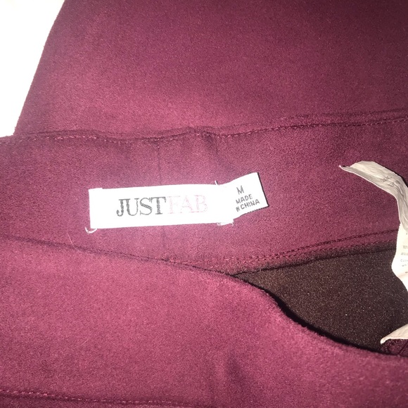 Suede Pants Accent Zippers Stretch Size M - Picture 2 of 3